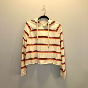 Pinstriped, cropped, hoodie, XL, like new